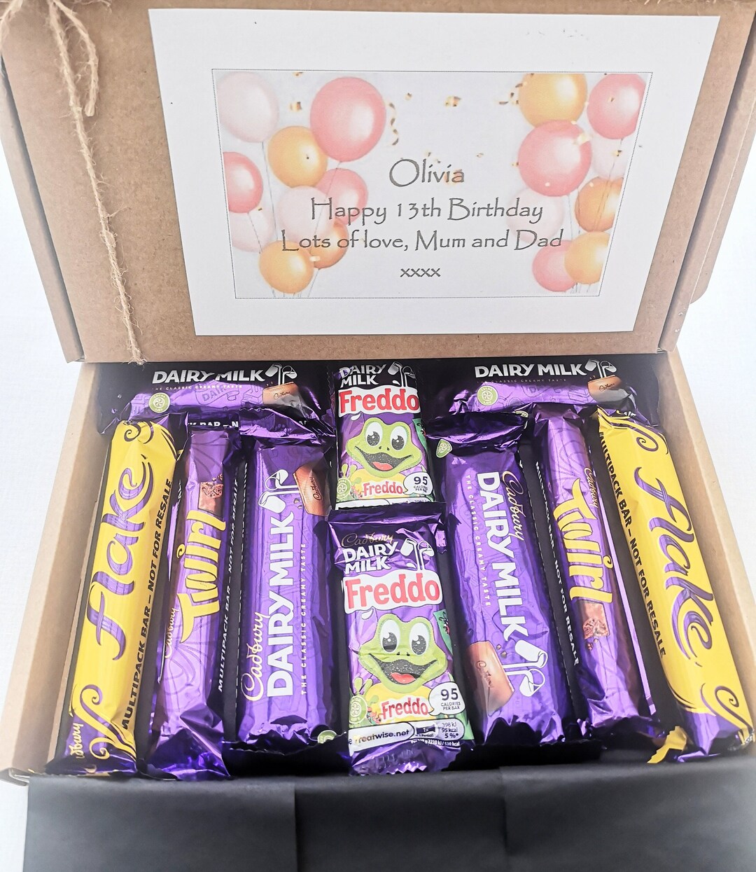 Personalised Chocolate Gift Box for Christmas Friendship - Etsy UK