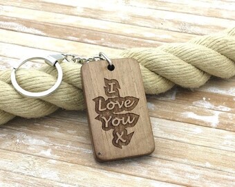 Walnut Key ring,solid wood