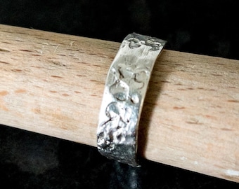 NEW PURE SILVER .999 BULLION SZ10 MENS RING MADE BY ANARCHY P.M JEWELRY #C181