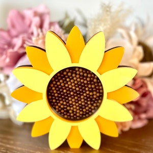 Sunflower Wood Art Shaker- Fall - Tiered Tray Decor