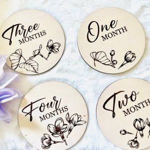 Baby Month Markers - Wood Art