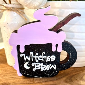 Witches Brew - Wood Decor with Acrylic - Tiered Tray