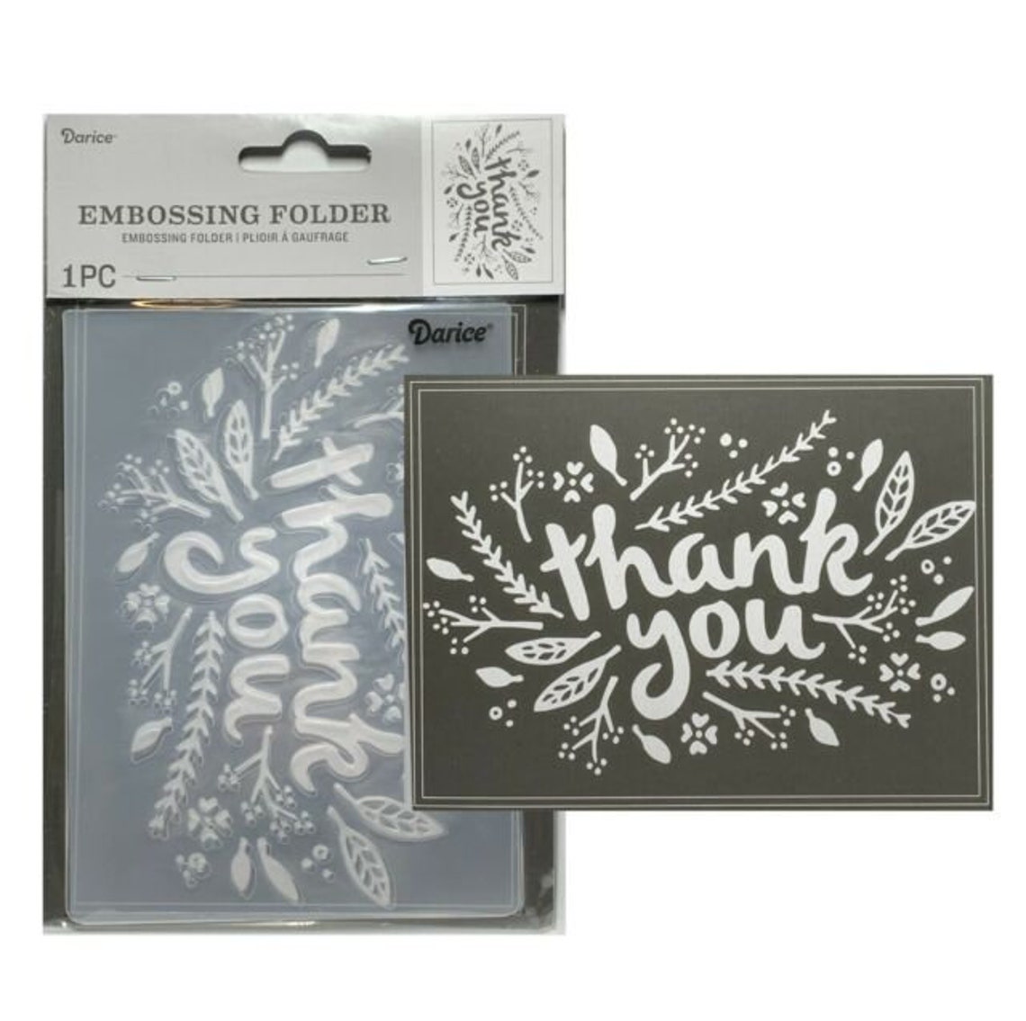 Darice Embossing Folders Thank You Congratulations Etsy