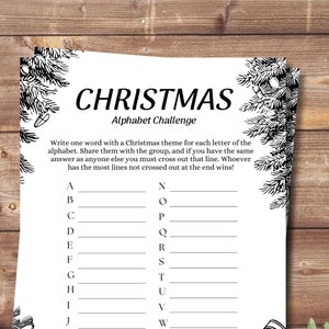 Christmas Game, Christmas Item Race Game, Christmas Family Game, Christmas Party Games, Holiday Party Printable Games, Instant Download
