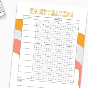 Monthly Habit Tracker Printable, Habit Tracker, Routine Tracker, 30 Day Habit Challenge, Digital Download, PNG, JPEG, PDF