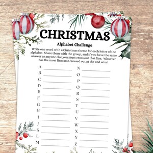 Christmas Game, Christmas Item Race Game, Christmas Family Game, Christmas Party Games, Holiday Party Printable Games, Instant Download