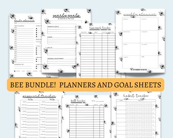 Printable Goal Planner Bundle, Daily, Weekly, Monthly, Quarterly ...