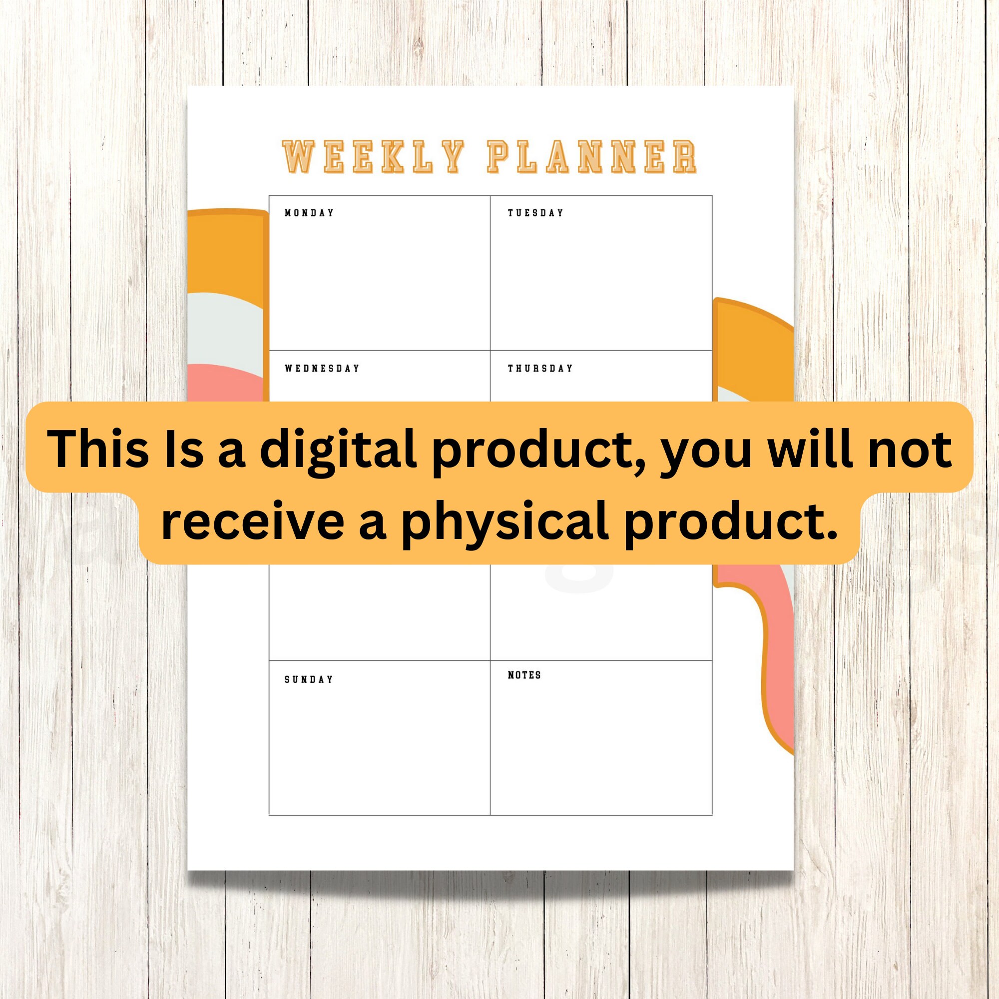 Weekly Planner Printable to Do List - Etsy