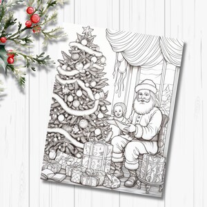 Adult coloring, Christmas activity, Christmas coloring, Christmas color page, Christmas printable, coloring page, Coloring pages