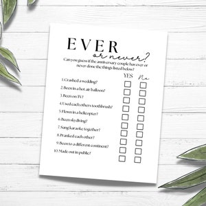 50th Anniversary, 25th Anniversary, Anniversary Trivia, Party Keepsake Game, Anniversary Party, Instant Digital Download, Printable Game