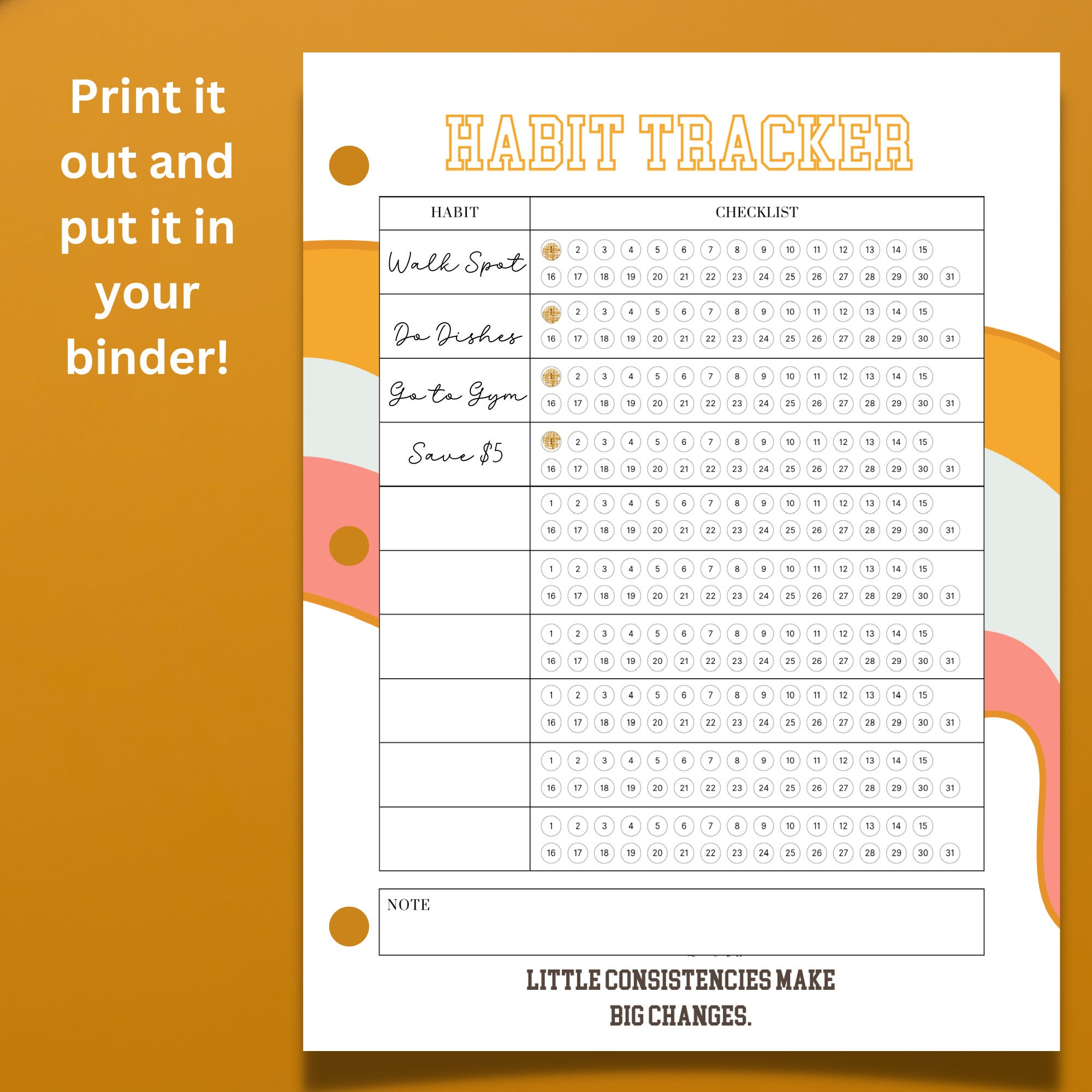 Monthly Habit Tracker Printable, Habit Tracker, Routine Tracker, 30 Day ...