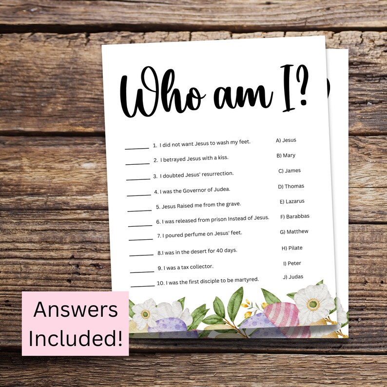 Bible Match Party Game Bible Games for Kids & Adults Fun Church Party