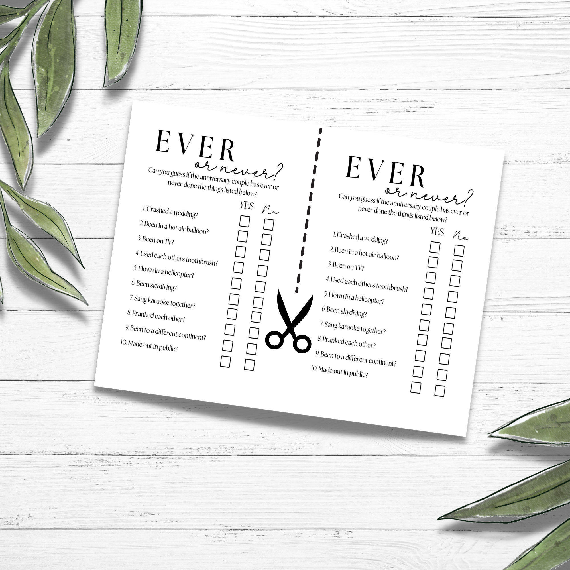 50th Anniversary, 25th Anniversary, Anniversary Trivia, Party Keepsake ...