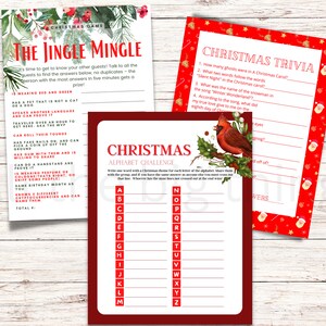 Christmas Party Games Bundle, Printable Holiday Games, Holiday Party Games, 3 Christmas Games Bundle, Adult Christmas Games, Holiday Party