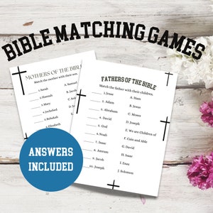 Moederdag en Vaderdag, Bijbelspellen, Bijbelmatchspel, Bijbelspellen voor kinderen en volwassenen, Leuke kerkfeestspellen, Kerkspellen, Bijbelspellen