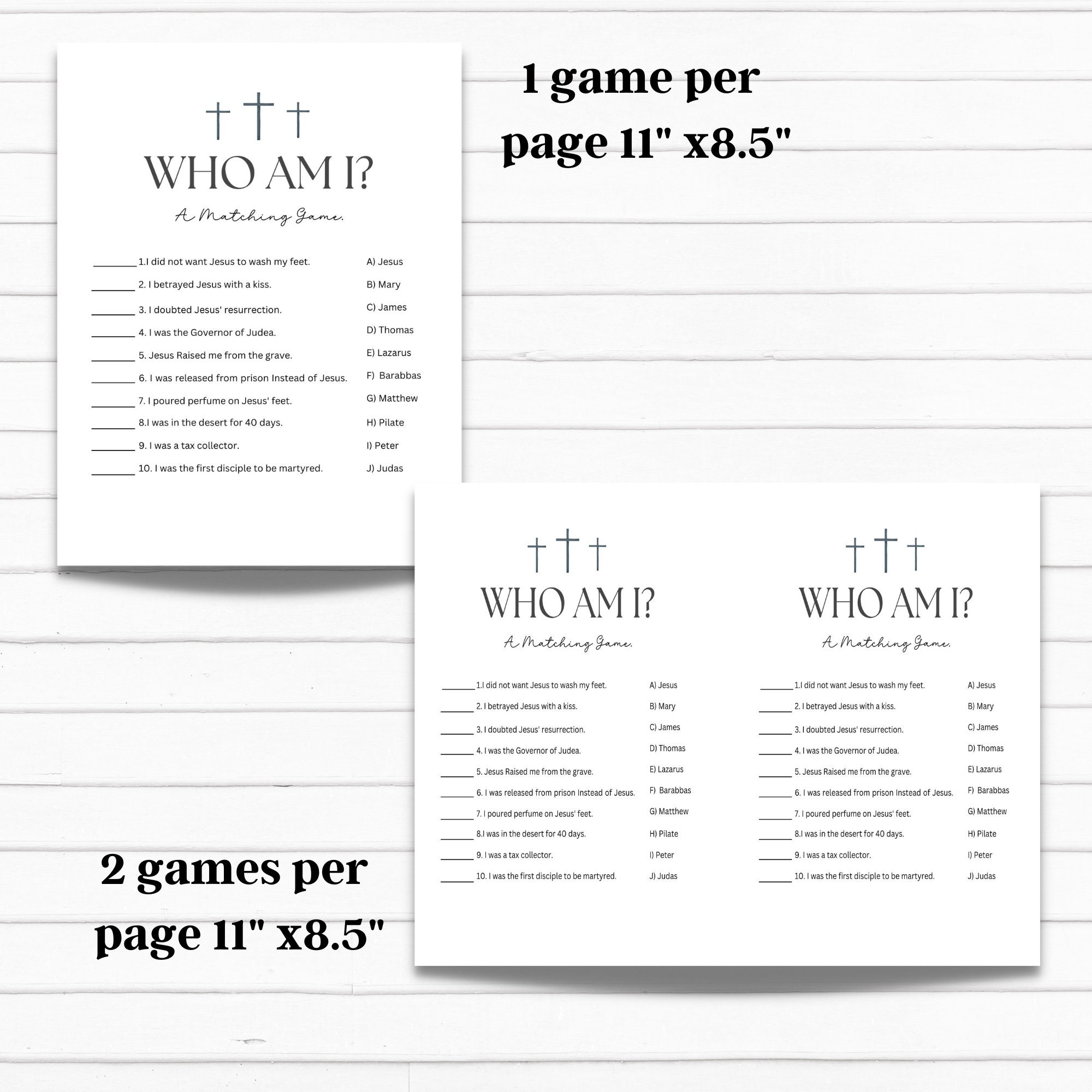 Bible Match Party Game Bible Games for Kids & Adults Fun Church Party