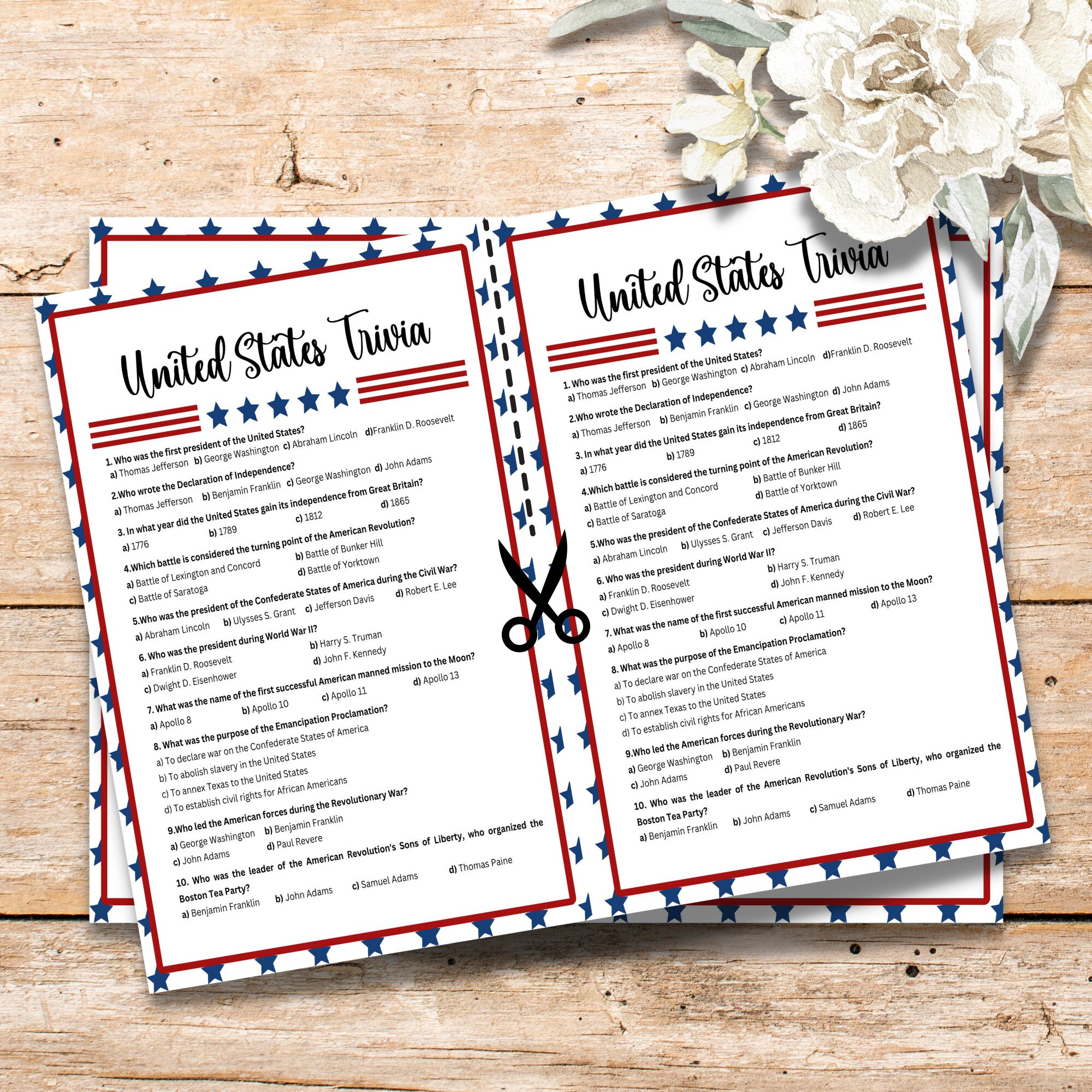 Fourth of July Trivia Game | United States History Trivia | 4th of July ...