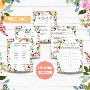 5 Bible games| Bible Trivia | Bible Trivia Game | Bible Games | Christian Games | Bible Games Adults Kids | Church Games | Printable