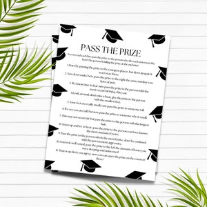 Afstudeerspellen, geslaagd voor het geschenkspel, afstudeerspellen afdrukbaar, geslaagd voor de prijs, afgestudeerde afstudeerspellen, klasse van 2023, Grad Party Games