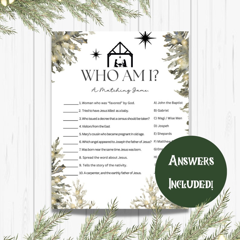Printable Christmas Bible Trivia, Bible Trivia, Christmas Bible Trivia ...