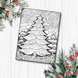 Adult coloring, Christmas activity, Christmas coloring, Christmas color page, Christmas printable, coloring page, Coloring pages