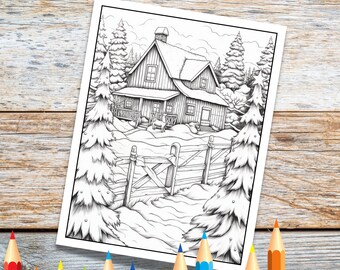 Colorear Navidad, Páginas para colorear para niños, Páginas para colorear de Navidad, Colorear vacaciones, Trineo de Papá Noel, Página para colorear preescolar