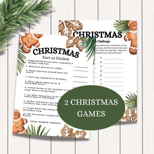 Christmas Trivia Game, Christmas Trivia Printable Games, Christmas Day, Fun Holiday Games, Two Christmas Party Games, Kids & Adults