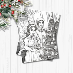 Adult coloring, Christmas activity, Christmas coloring, Christmas color page, Christmas printable, coloring page, Coloring pages