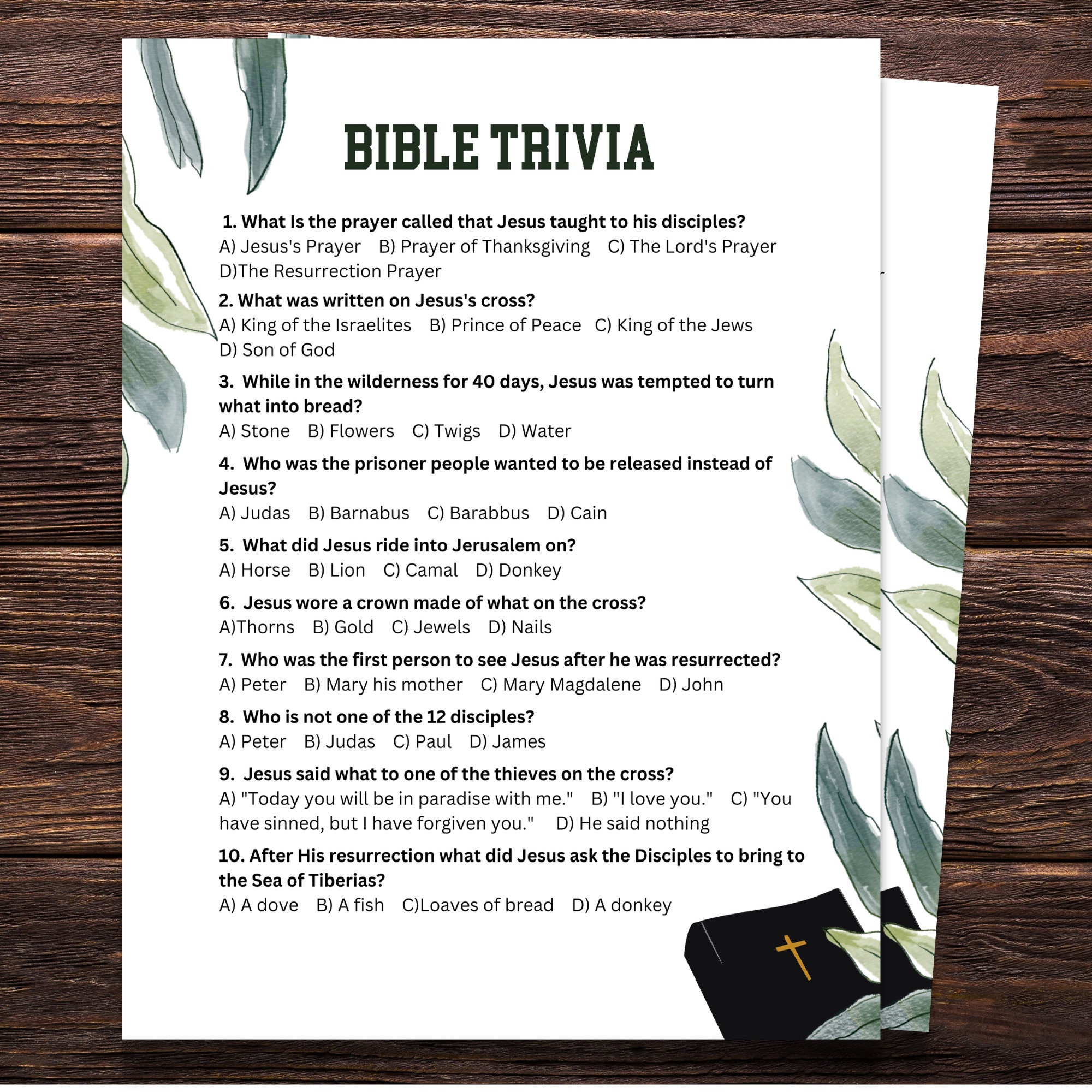 Bible Trivia, Church Party Game, Bible Game, Fun Church Game, Bible ...