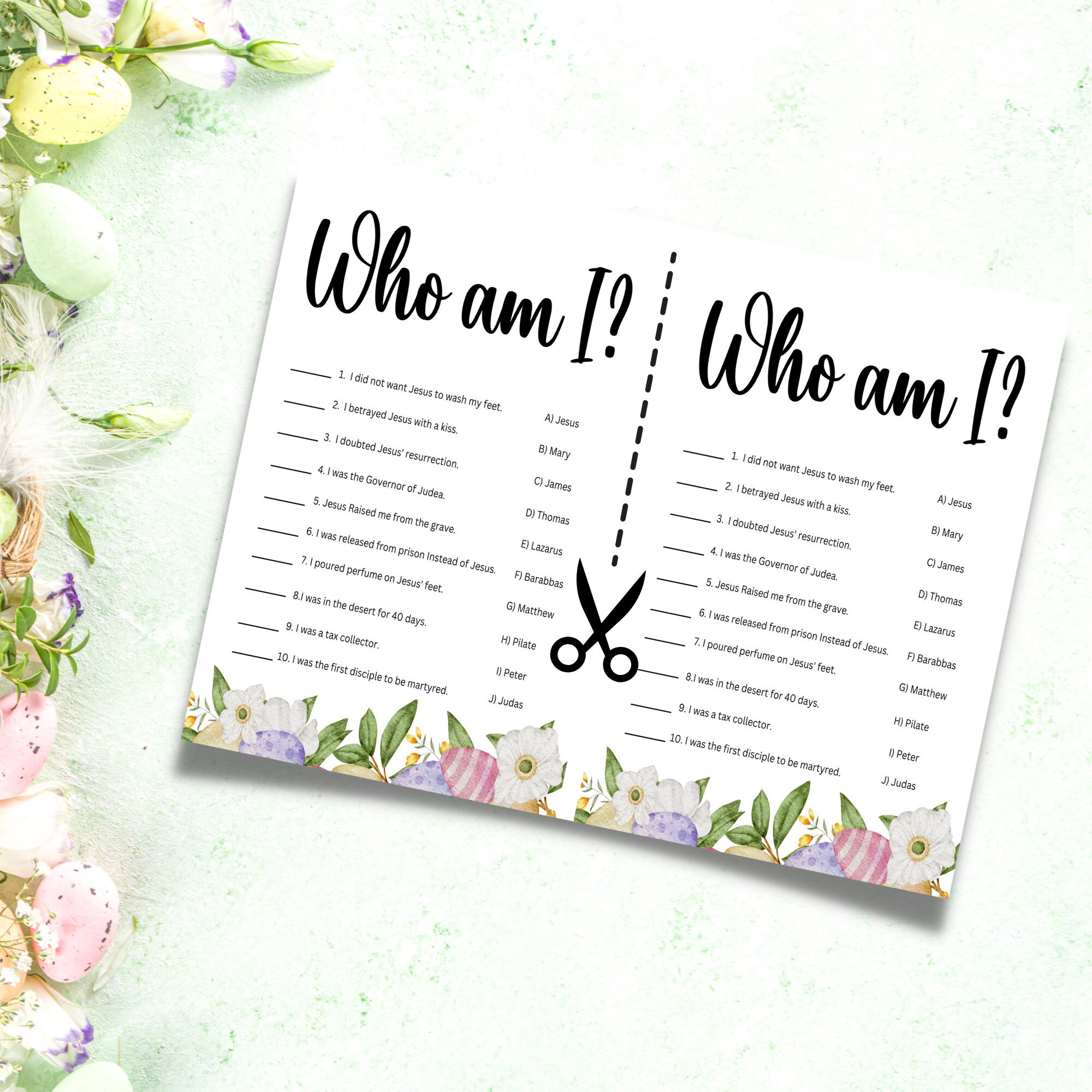 Bible Match Party Game Bible Games for Kids & Adults Fun Church Party