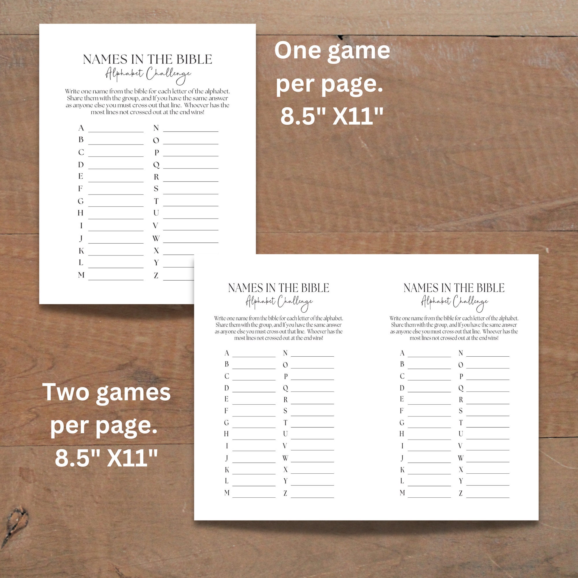 Fun Bible Party Game for Kids & Adults - Church Games,christmas, Easter ...