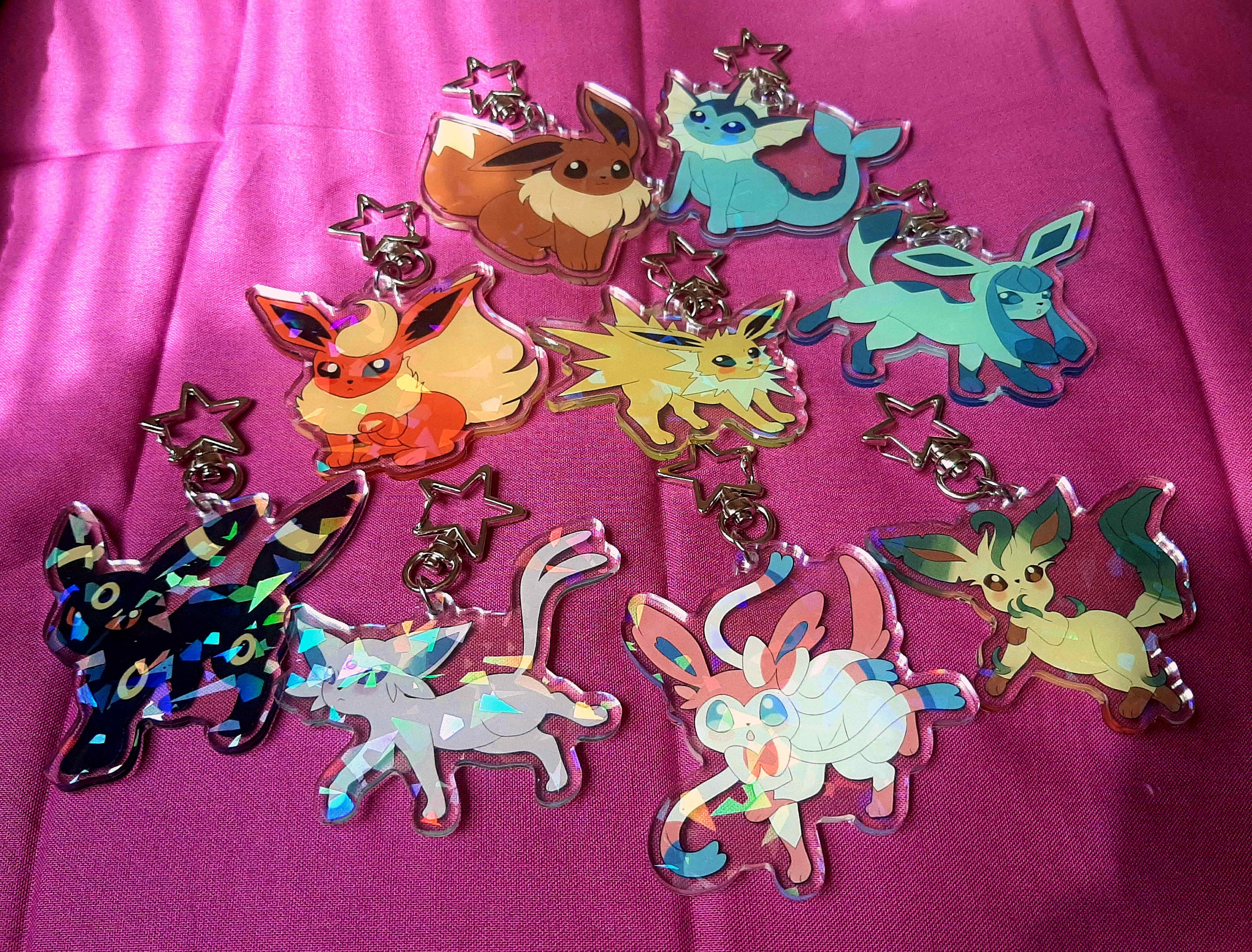 Eeveelution Holographic Acrylic Keychains - Etsy