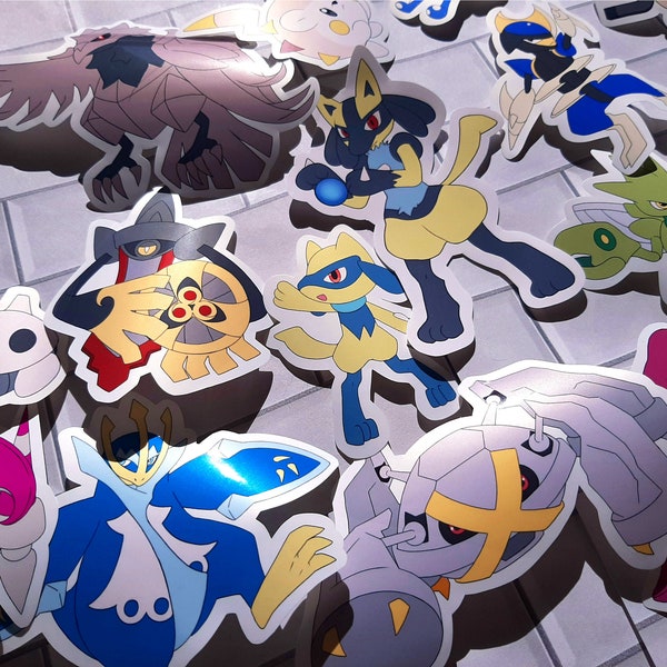 Shiny Steel Type Pokemon Stickers