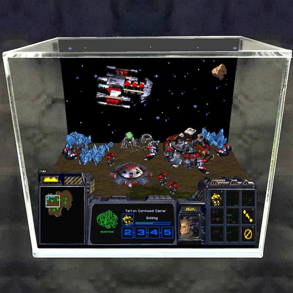Starcraft - 3D Videogame - Gift for Gamer - Shadow Box - Miniature