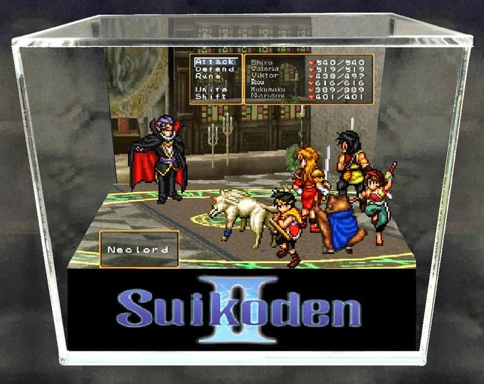 Suikoden 2 Cube Diorama -3D Videogame - Gift for Gamer - Shadow Box - Miniature