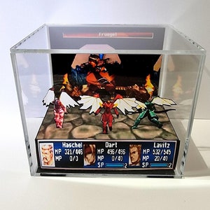 Legend of Dragoon Cube Diorama - 3D Videogame - Gift for Gamer - Shadow Box - Miniature