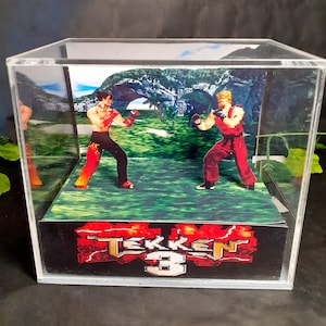 Tekken 3 Cube Diorama - 3D Videogame - Gift for Gamer - Shadow Box - Miniature