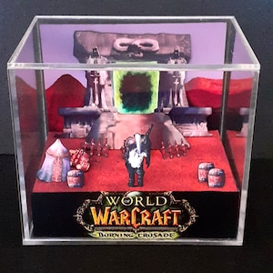 World of Warcraft Cube Diorama - 3D Videogame - Gift for Gamer - Shadow Box - Miniature