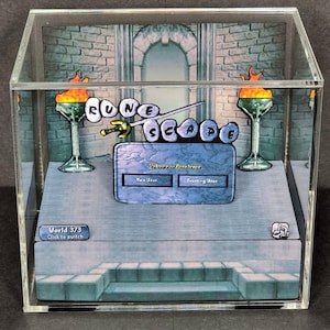 Runescape Cube Diorama - 3D Videogame - Gift for Gamer - Shadow Box - Miniature