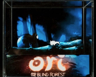 Ori and the Blind Forest Cube Diorama - 3d Video Game - Gift for Gamer - Shadow Box