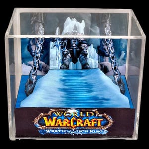 World of Warcraft Cube Diorama - 3D Videogame - Gift for Gamer - Shadow Box - Miniature