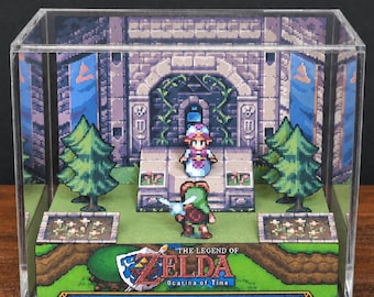 CUSTOMIZABLE Legend of Zelda Anniversary /Valentine's Box, Zelda Couple's Anniversary, Zelda 3D Anniversary Diorama, Couples Gift