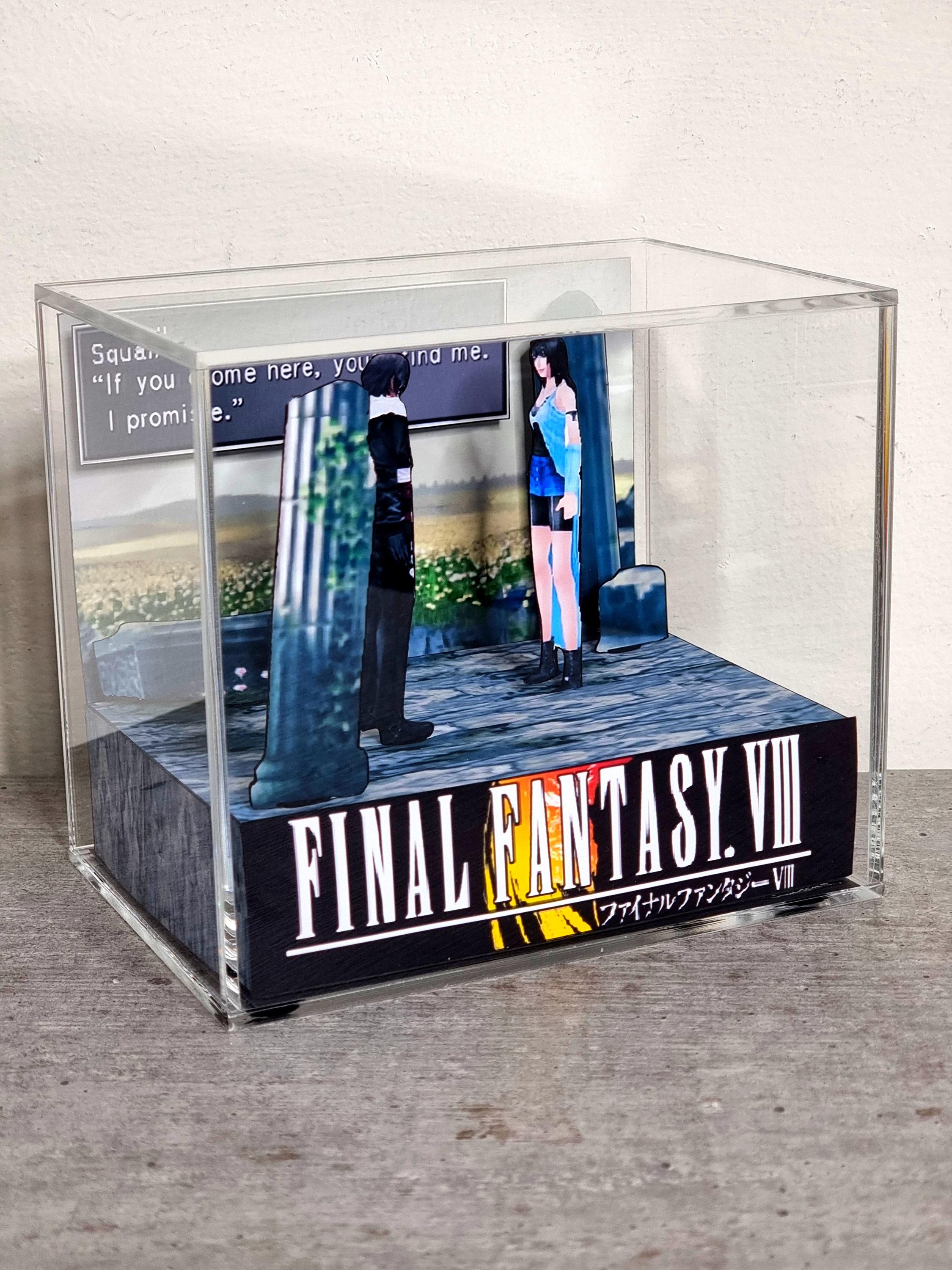 Final Fantasy VIII Acrylic Cube Diorama, Handmade PS1 RPG Display
