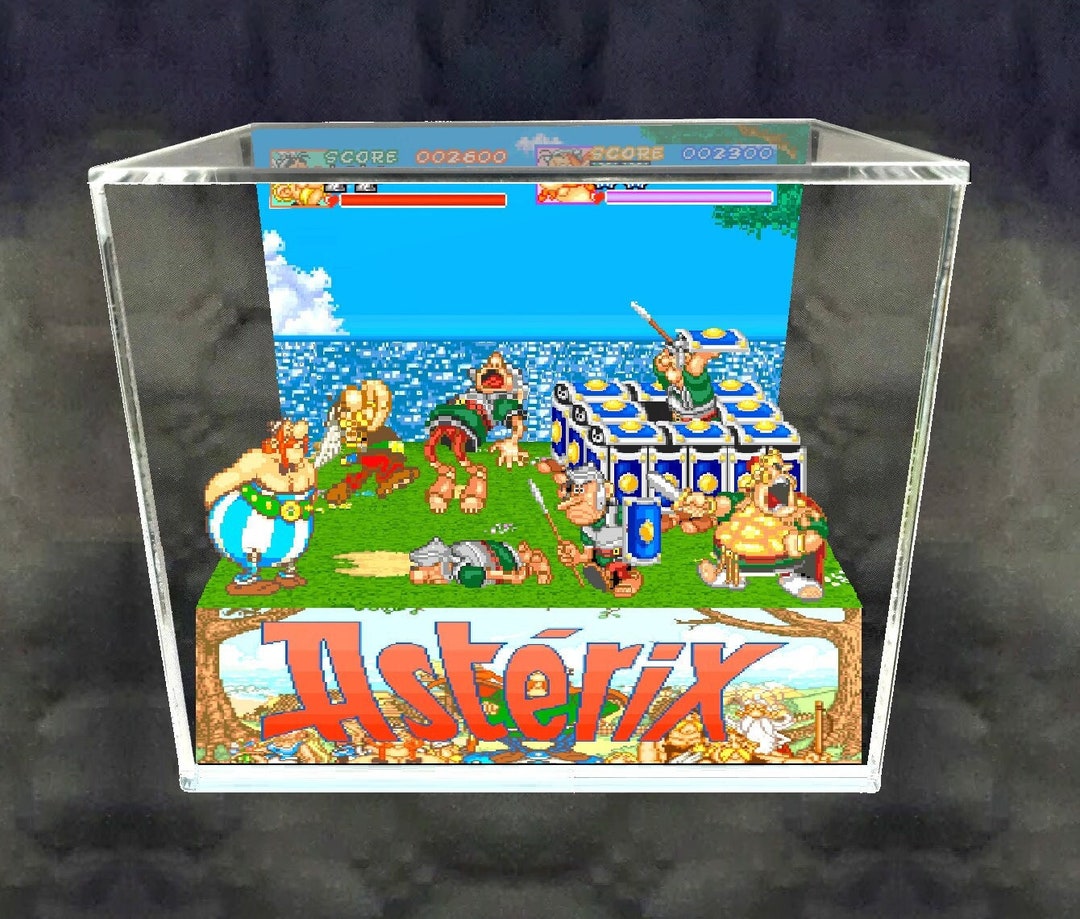 Asterix Cube Diorama - 3D Videogame - Gift for Gamer - Shadow Box ...