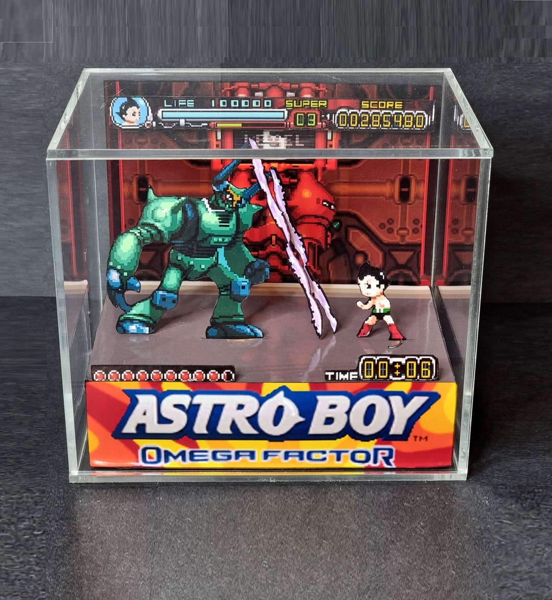 Astro Boy Cube Diorama - 3D Videogame - Gift for Gamer - Shadow Box ...
