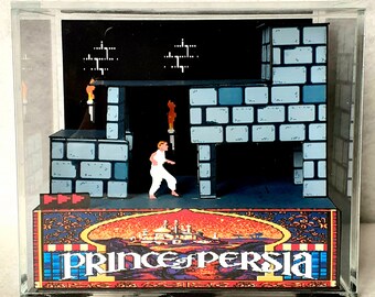 Prince of Persia Cube Diorama – Handmade Retro Game Shadow Box