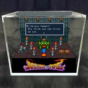 Breath of Fire Cube Diorama - 3D Videogame - Gift for Gamer - Shadow Box - Miniature