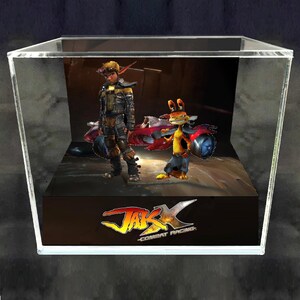 Jak X Combat Racing Cube Diorama - 3D Videogame - Gift for Gamer - Shadow Box - Miniature
