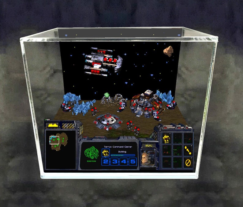 Starcraft 3D Videogame Gift for Gamer Shadow Box Miniature image 1