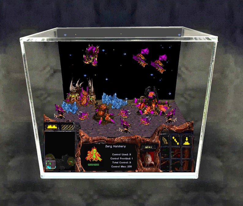 Starcraft 3D Videogame Gift for Gamer Shadow Box Miniature image 3